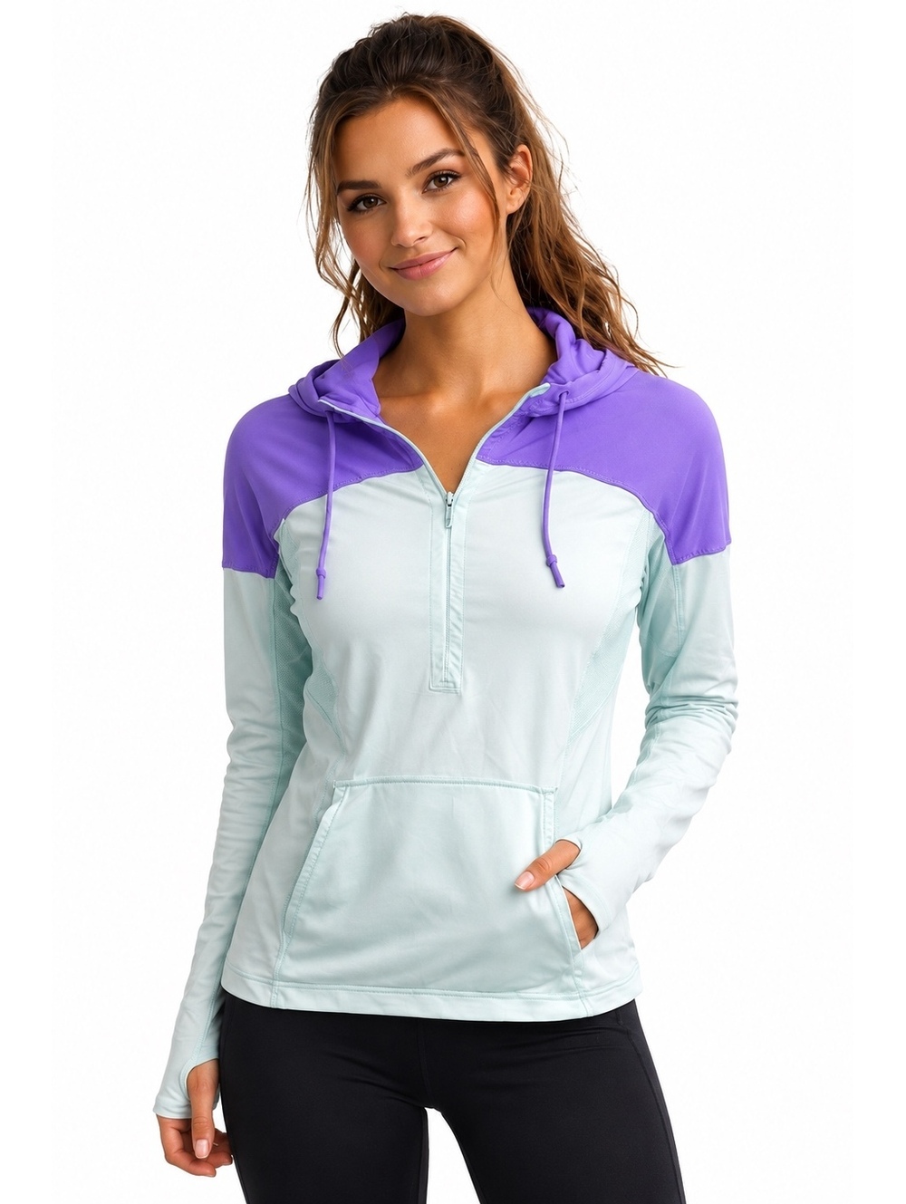 082. LULULEMON•Lightweight half-zip hoodie / athletic pullover•Best for size 6